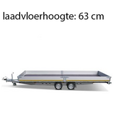 Geremde Eduard plateauwagen - 606x200 cm - 3500 kg bruto laadvermogen - 63 cm laadvloerhoogte - 30 cm borden
