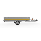 Geremde Eduard multitransporter - 310x180 cm - 1350 kg bruto laadvermogen - 63 cm laadvloerhoogte - 30 cm borden - inclusief oprijplaten en handlier