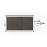 Geremde Eduard multitransporter - 310x180 cm - 1350 kg bruto laadvermogen - 63 cm laadvloerhoogte - 30 cm borden - inclusief oprijplaten en handlier