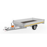 Geremde Eduard multitransporter - 310x180 cm - 1500 kg bruto laadvermogen - 63 cm laadvloerhoogte - 30 cm borden - inclusief oprijplaten en handlier