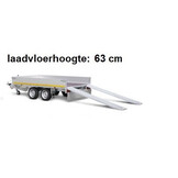 Geremde Eduard multitransporter - 310x180 cm - 2000 kg bruto laadvermogen - 63 cm laadvloerhoogte - 30 cm borden - inclusief oprijplaten en handlier
