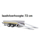 Geremde Eduard multitransporter - 310x180 cm - 2500 kg bruto laadvermogen - 72 cm laadvloerhoogte - 30 cm borden - inclusief oprijplaten en handlier