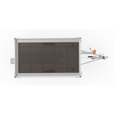 Geremde Eduard multitransporter - 330x180 cm - 1350 kg bruto laadvermogen - 63 cm laadvloerhoogte - 30 cm borden - inclusief oprijplaten en handlier