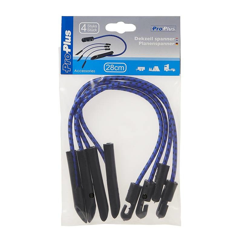 Dekzeil spanner blauw 280 mm - 4 stuks