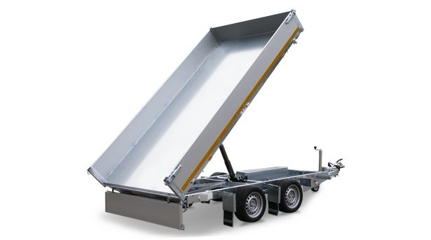 Geremde Eduard achterwaartse kipper - 310x160 cm - 2700 kg bruto laadvermogen - elektrisch, extern laden - 63 cm laadvloerhoogte