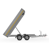 Geremde Eduard achterwaartse kipper - 310x160 cm - 2700 kg bruto laadvermogen - elektrisch, extern laden - 63 cm laadvloerhoogte