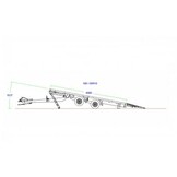 Geremde Eduard machinetransporter - 506x200 cm - 3500 kg bruto laadvermogen - elektrisch, extern laden, afstandsbediening - 63 cm laadvloerhoogte - 30 cm borden