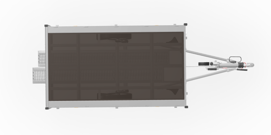 Geremde Eduard multitransporter - 256x150 cm - 1350 kg bruto laadvermogen - 63 cm laadvloerhoogte - vlakke opbouw - inclusief oprijplaten