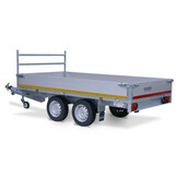 Geremde Eduard plateauwagen - 330x180 cm - 1350 kg bruto laadvermogen - 63 cm laadvloerhoogte - 40 cm borden - inclusief oprijplaten