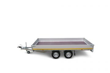 Geremde Eduard plateauwagen - 406x180 cm - 2700 kg bruto laadvermogen - 72 cm laadvloerhoogte - 30 cm borden