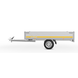 Ongeremde Eduard plateauwagen - 256x150 cm - 750 kg bruto laadvermogen - 63 cm laadvloerhoogte - 30 cm borden