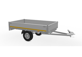 256x150 cm - 750 kg - 30 cm borden - ongeremd