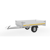 Ongeremde Eduard plateauwagen - 256x150 cm - 750 kg bruto laadvermogen - 72 cm laadvloerhoogte - 30 cm borden - enkelasser