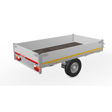 Ongeremde Eduard plateauwagen - 256x150 cm - 750 kg bruto laadvermogen - 72 cm laadvloerhoogte - 30 cm borden - enkelasser