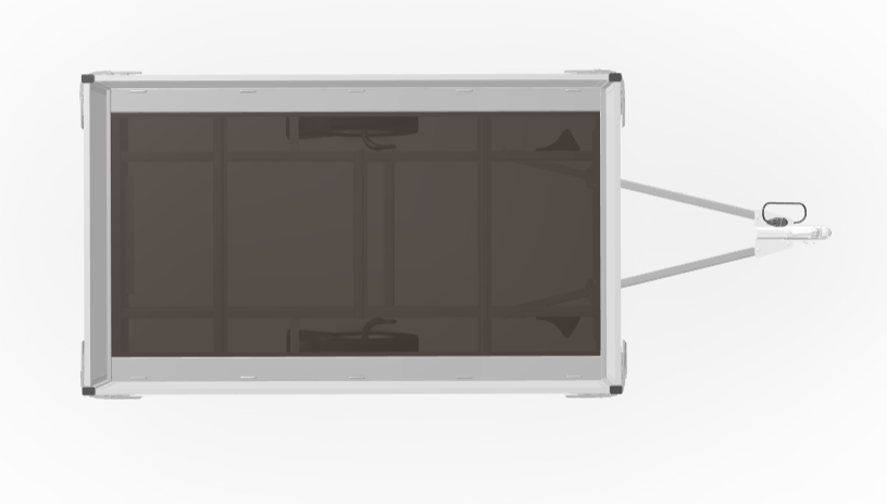 Ongeremde Eduard plateauwagen - 256x150 cm - 750 kg bruto laadvermogen - 72 cm laadvloerhoogte - 30 cm borden - enkelasser