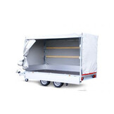 Geremde Eduard plateauwagen - 330x180 cm - 2700 kg bruto laadvermogen - 72 cm laadvloerhoogte - 40 cm borden