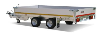Geremde Eduard plateauwagen - 330x180 cm - 2700 kg bruto laadvermogen - 63 cm laadvloerhoogte - 30 cm borden