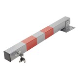 Omklapbare antiparkeerpaal met slot - grijs/rood