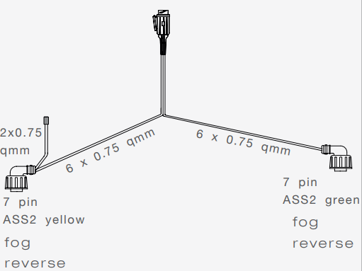 Aspock hoofdkabel - 5,5 meter lang - 13-polig - voorzien van voorgemonteerde markeringsverlichting
