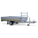Ongeremde Eduard plateauwagen - 310x160 cm - 750 kg bruto laadvermogen - 72 cm laadvloerhoogte - 30 cm borden
