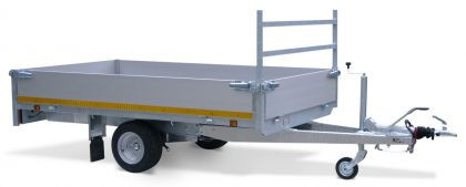 Ongeremde Eduard plateauwagen - 310x160 cm - 750 kg bruto laadvermogen - 72 cm laadvloerhoogte - 30 cm borden