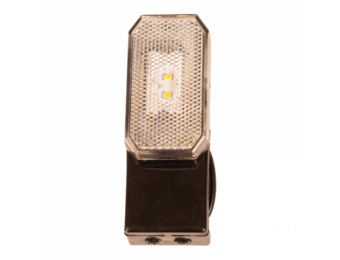 Witte Zijmarkeringslamp - L/R - 12-24V - inclusief steun