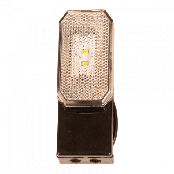 Witte Zijmarkeringslamp - L/R - 12-24V - inclusief steun - wit