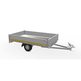 Ongeremde Eduard plateauwagen - 256x150 cm - 750 kg bruto laadvermogen - 56 cm laadvloerhoogte - 30 cm borden