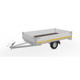 Ongeremde Eduard plateauwagen - 256x150 cm - 750 kg bruto laadvermogen - 56 cm laadvloerhoogte - 30 cm borden