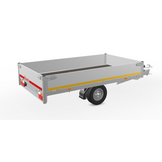 Ongeremde Eduard plateauwagen - 256x150 cm - 750 kg bruto laadvermogen - 56 cm laadvloerhoogte - 30 cm borden