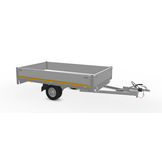 Geremde Eduard plateauwagen - 256x150 cm - 1000 kg bruto laadvermogen - 56 cm laadvloerhoogte - 30 cm borden