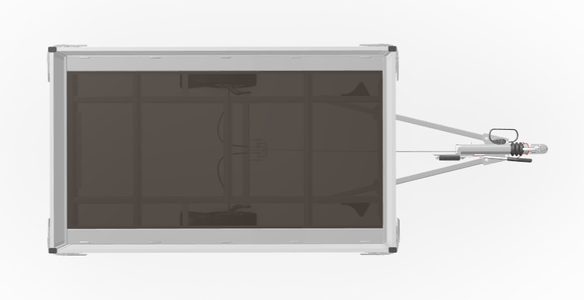 Geremde Eduard plateauwagen - 256x150 cm - 1000 kg bruto laadvermogen - 56 cm laadvloerhoogte - 30 cm borden
