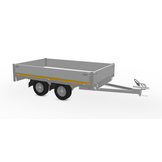 Ongeremde Eduard plateauwagen - 256x150 cm - 750 kg bruto laadvermogen - 56 cm laadvloerhoogte - 30 cm borden