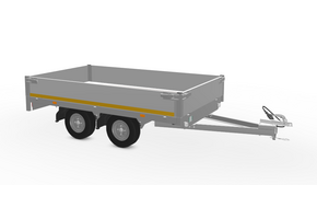 256x150 cm - 750 kg - 30 cm borden - 145/80R10