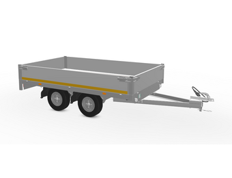 256x150 cm - 750 kg - 30 cm borden - 145/80R10