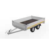 Ongeremde Eduard plateauwagen - 256x150 cm - 750 kg bruto laadvermogen - 56 cm laadvloerhoogte - 30 cm borden