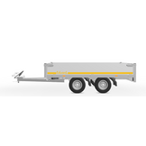 Ongeremde Eduard plateauwagen - 256x150 cm - 750 kg bruto laadvermogen - 56 cm laadvloerhoogte - 30 cm borden