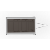 Ongeremde Eduard plateauwagen - 256x150 cm - 750 kg bruto laadvermogen - 56 cm laadvloerhoogte - 30 cm borden