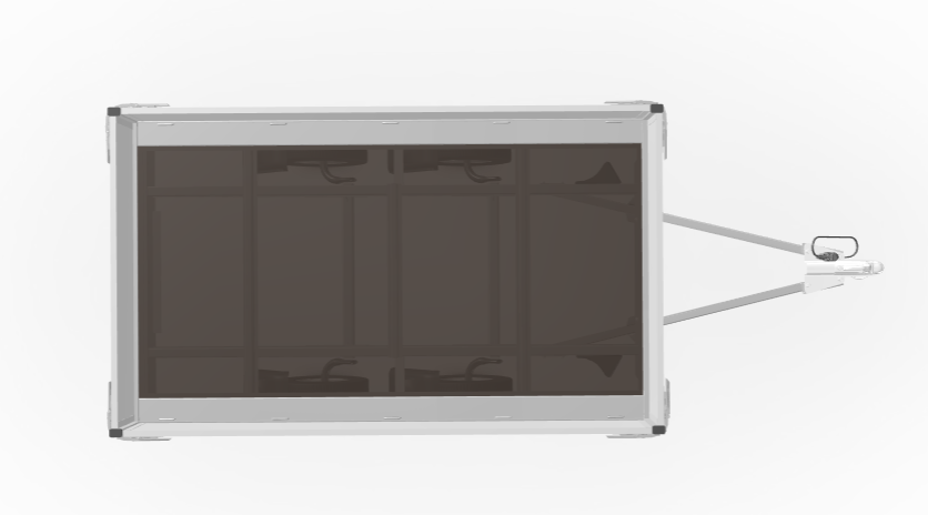Ongeremde Eduard plateauwagen - 256x150 cm - 750 kg bruto laadvermogen - 56 cm laadvloerhoogte - 30 cm borden