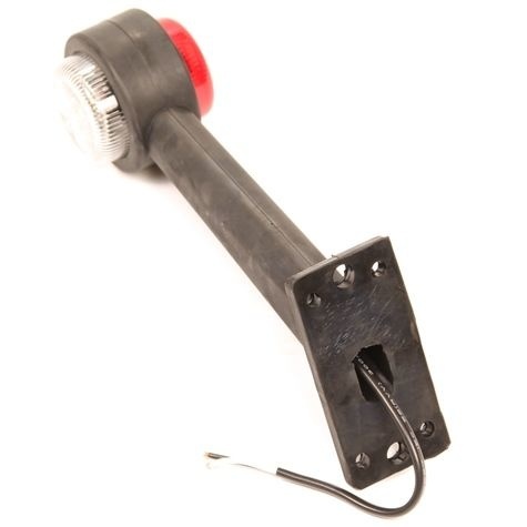 Breedtelicht rood/wit - 45 graden - LED - 12/24 Volt