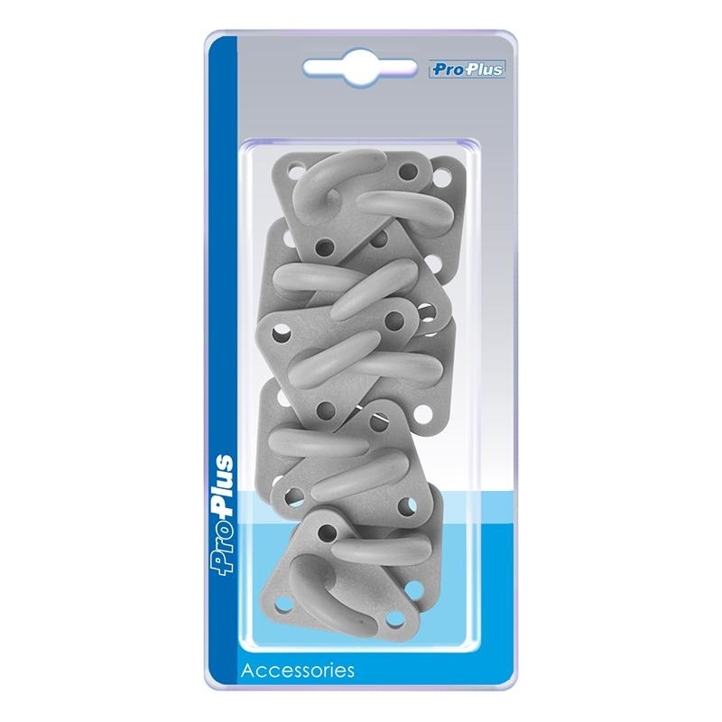 Touwhaak kunststof 45x39 mm - 10 stuks in blister