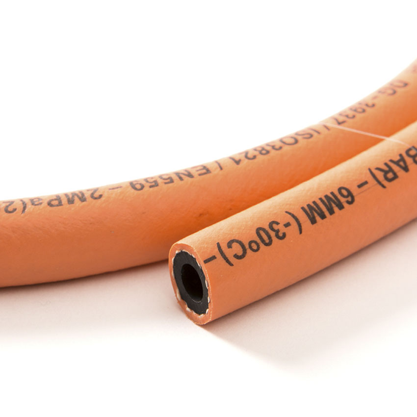 Propaanslang/gasslang - oranje - 8 mm binnendiameter - 15 mm buitendiameter