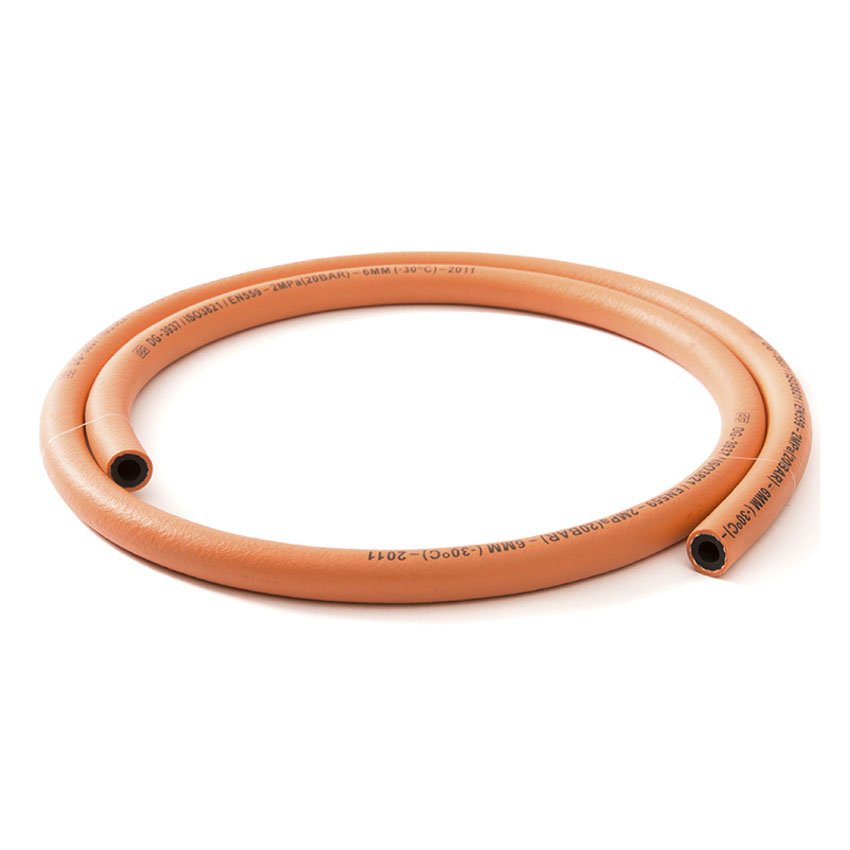 Propaanslang/gasslang - oranje - 8 mm binnendiameter - 15 mm buitendiameter