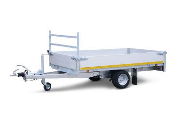 Geremde Eduard plateauwagen - 310x160 cm - 1000 kg bruto laadvermogen - 56 cm laadvloerhoogte - 30 cm borden