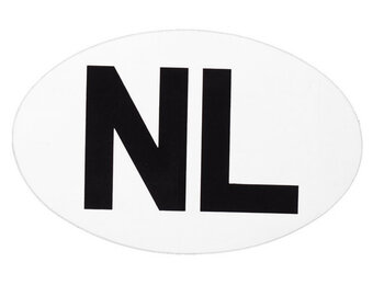 Sticker met "NL" opdruk - 85x58 mm