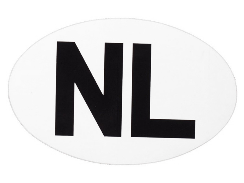 Sticker met NL opdruk - 85x58 mm