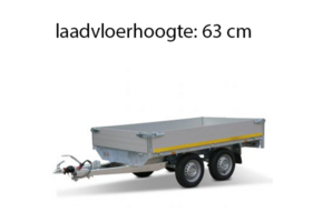 256x150 cm - 750 kg - 30 cm borden - ongeremd