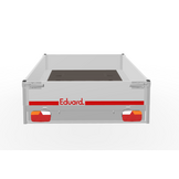 Geremde Eduard plateauwagen - 256x150 cm - 750 kg bruto laadvermogen - 56 cm laadvloerhoogte - 30 cm borden