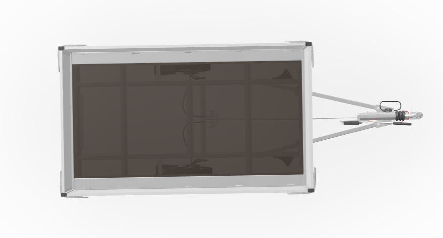Geremde Eduard plateauwagen - 256x150 cm - 750 kg bruto laadvermogen - 56 cm laadvloerhoogte - 30 cm borden