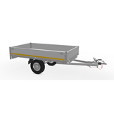 Geremde Eduard plateauwagen - 256x150 cm - 750 kg bruto laadvermogen - 72 cm laadvloerhoogte - 30 cm borden - tandemasser